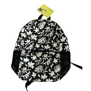 All in Motion Black and White Floral Kids Backpack